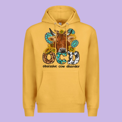 Obsessive Cow Disorder Premium Hoodie Designed By Nancycooperartshop