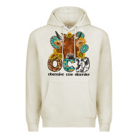 Oatmeal Heather obsessive cow disorder Premium Hoodie - NancyCooperArtShop