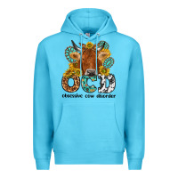 Ocean Blue obsessive cow disorder Premium Hoodie - NancyCooperArtShop