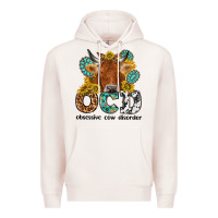 Pale Pink obsessive cow disorder Premium Hoodie - NancyCooperArtShop