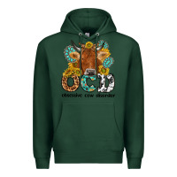 Sports Green obsessive cow disorder Premium Hoodie - NancyCooperArtShop