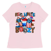 Bubblegum Pink red white boozy Ladies Tee - AdoDesignShop