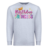 Heather Grey birthday princess Premium Sweatshirt - NancyCooperArtShop