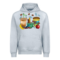 Heather Grey School Boy Coffee Cup Bbs Urban Hoodie - BundleAndBundleShop