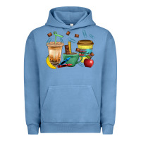 Pigment Pebble Blue School Boy Coffee Cup Bbs Urban Hoodie - BundleAndBundleShop