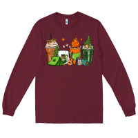 Burgundy camping coffee cups Long Sleeve Tee - Zillion Design Studio