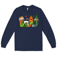 Navy camping coffee cups Long Sleeve Tee - Zillion Design Studio
