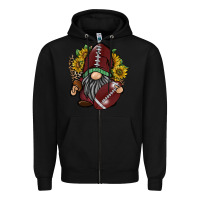 Black football gnome Zipper Hoodie - RacoonDesign
