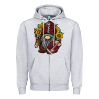 Heather Grey football gnome Zipper Hoodie - RacoonDesign