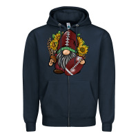 Navy football gnome Zipper Hoodie - RacoonDesign