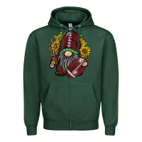 Sports Green football gnome Zipper Hoodie - RacoonDesign