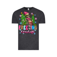 Vintage Black freezing season skeleton Vintage Tee - Zillion Design Studio