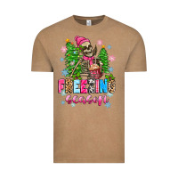 Vintage Coffee freezing season skeleton Vintage Tee - Zillion Design Studio