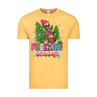 Vintage Mustard freezing season skeleton Vintage Tee - Zillion Design Studio