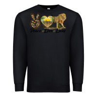 Black peace love lions Premium Sweatshirt - LillyAllenDesigns