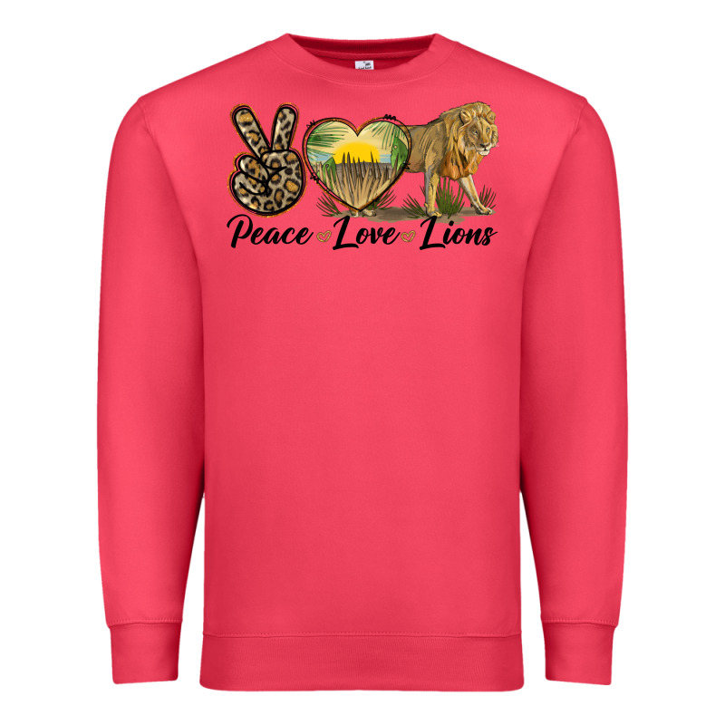 Peace Love Lions Premium Sweatshirt by LillyAllenDesigns | Teevron