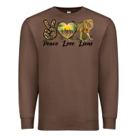 Chestnut peace love lions Premium Sweatshirt - LillyAllenDesigns
