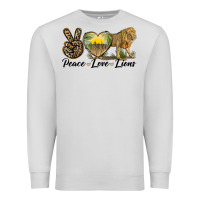 Dove Grey peace love lions Premium Sweatshirt - LillyAllenDesigns