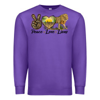 Purple peace love lions Premium Sweatshirt - LillyAllenDesigns