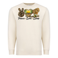 Sandshell peace love lions Premium Sweatshirt - LillyAllenDesigns