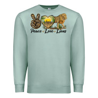 Seafoam peace love lions Premium Sweatshirt - LillyAllenDesigns