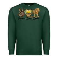 Sports Green peace love lions Premium Sweatshirt - LillyAllenDesigns