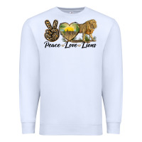 White peace love lions Premium Sweatshirt - LillyAllenDesigns