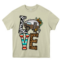Mossy love caravan Heavy Core Tee - CowhideDigitalArt