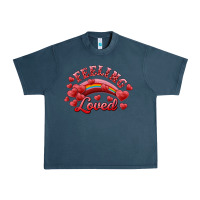 Midnight Navy Feeling Loved Valentine's Day Urban Heavy Tee - RanaPortraitStore