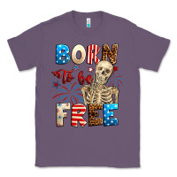 Lavender Born to be free with skeleton 4th of july Classic Tee - Neo Western