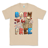 Mushroom Born to be free with skeleton 4th of july Classic Tee - Neo Western