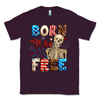 Plum Born to be free with skeleton 4th of july Classic Tee - Neo Western