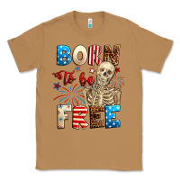 Toasted Coconut Born to be free with skeleton 4th of july Classic Tee - Neo Western