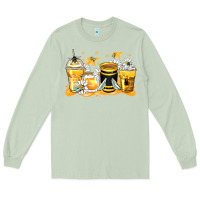 Matcha bumble bee coffee cups Long Sleeve Tee - Zillion Design Studio
