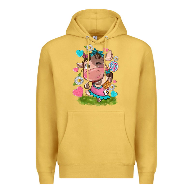Little Cute Cow Premium Hoodie by NancyCooperArtShop | Teevron
