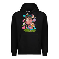 Black little cute cow Premium Hoodie - NancyCooperArtShop