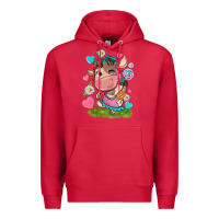 Cardinal little cute cow Premium Hoodie - NancyCooperArtShop