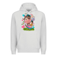 Dove Grey little cute cow Premium Hoodie - NancyCooperArtShop