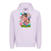 Lilac little cute cow Premium Hoodie - NancyCooperArtShop