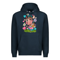 Navy little cute cow Premium Hoodie - NancyCooperArtShop