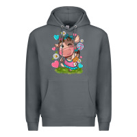 Rock little cute cow Premium Hoodie - NancyCooperArtShop