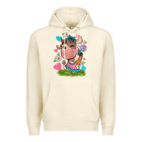 Sandshell little cute cow Premium Hoodie - NancyCooperArtShop