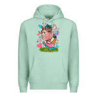 Seafoam little cute cow Premium Hoodie - NancyCooperArtShop