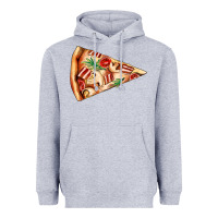 Heather Grey pizza slice Heavyweight Hoodie - AdoDesignShop