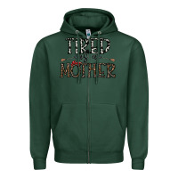 Sports Green tired as a mother Zipper Hoodie - CowhideDigitalArt