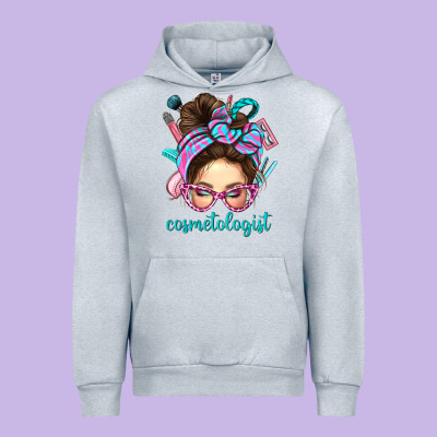 Messy Bun Cosmetologist Bbs Urban Hoodie Designed By Bundleandbundleshop
