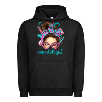 Pigment Black Messy Bun Cosmetologist Bbs Urban Hoodie - BundleAndBundleShop