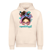 Sandshell Messy Bun Cosmetologist Bbs Urban Hoodie - BundleAndBundleShop