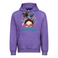 Tulip Messy Bun Cosmetologist Bbs Urban Hoodie - BundleAndBundleShop