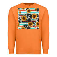 Carrot serape cowhide sunflowers seamless pattern 12inch Premium Sweatshirt - Jasminsmagicworld
